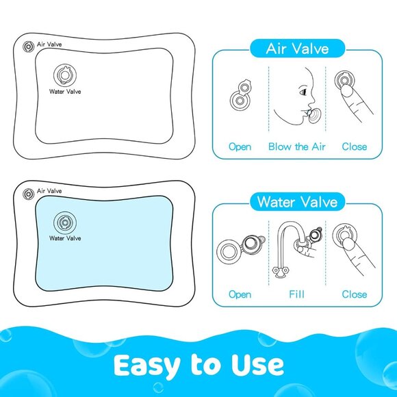 Tummy Time Water Mat丨Inflatable Tummy Time Water Play Mat for Babies, Infants an - Picture 6 of 7